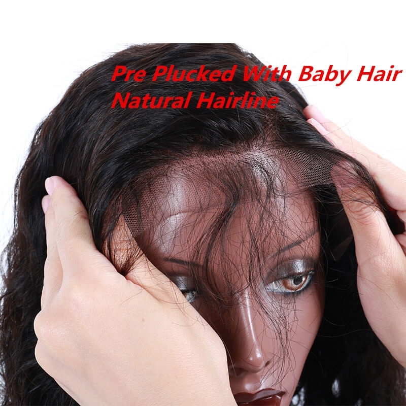 Fashion Curly Brazilian Hair 13x6 Lace Front Wigs Bleached Knots With Baby Natural Baby Hair Pre Plucked Hair Line