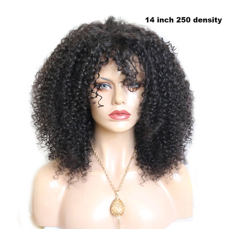 13x6 250% Density Brazilian Unprocessed Human Hair Lace Front Wig Afro Kinky Curly Wigs With Natural Baby Hair