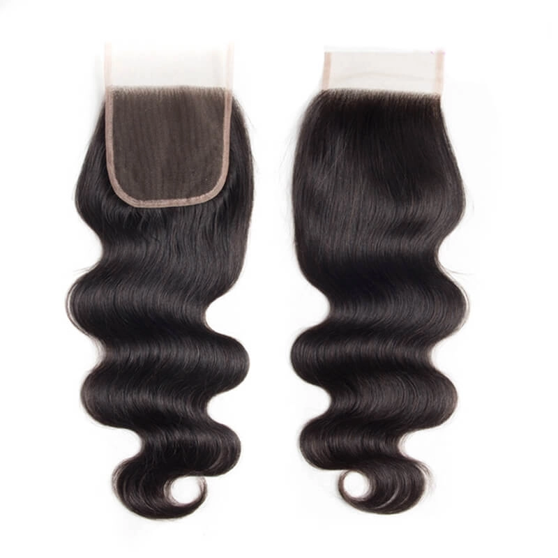 Transparent HD Swiss Thinner lace Free Part Body Wave 5x5 Lace Top Closures Natural Color Pre Plucked Hair Line