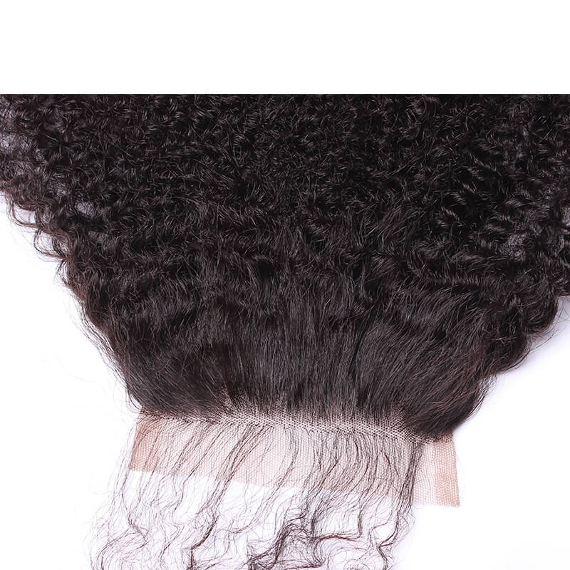 Transparent HD Swiss Thinner lace Kinky Straight Natural Color Brazilian Human Hair Lace Top Closures Bleached Knots 5x5 On Sale