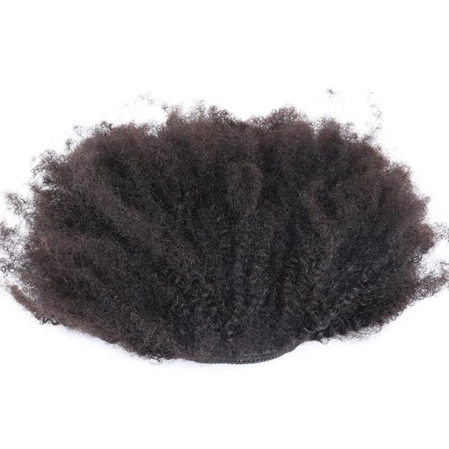 Afro Kinky Curly Ponytail For Women Natural Black Remy Hair 1 Piece Clip In Ponytails Human Hair Products