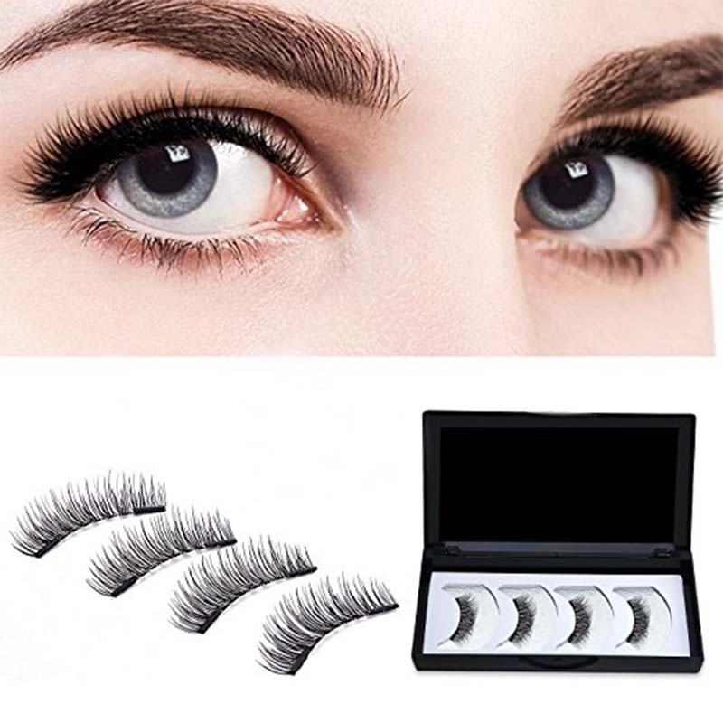 False Eyelashes 3D Mink Fur Siberian Fur Fake Lashes Reusable for Makeup Natural Thick Black Color