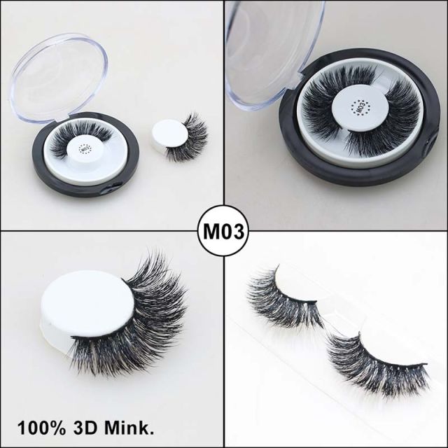 False Eyelashes 3D Mink Fur Siberian Fur Fake Lashes Reusable for Makeup Natural Thick Black Color