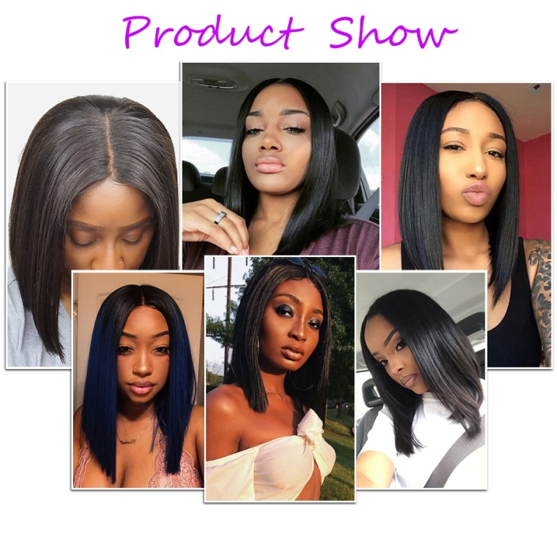 Straight Human Hair Lace Front Wigs Pre Plucked Hair Line With Natural Baby Hair Large Stock Fast Shipping