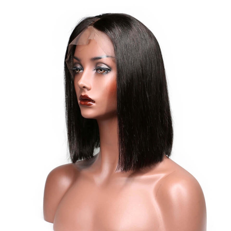 Straight Human Hair Lace Front Wigs Pre Plucked Hair Line With Natural Baby Hair Large Stock Fast Shipping