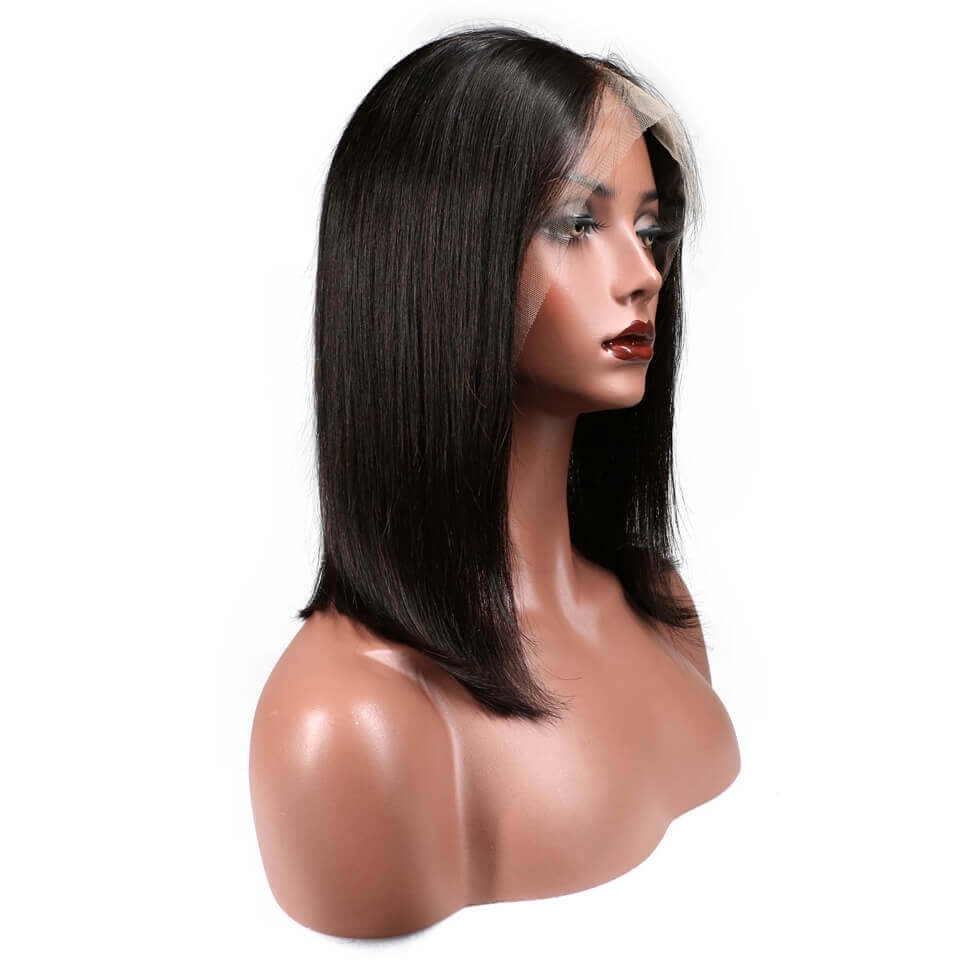 Straight Human Hair Lace Front Wigs Pre Plucked Hair Line With Natural Baby Hair Large Stock Fast Shipping