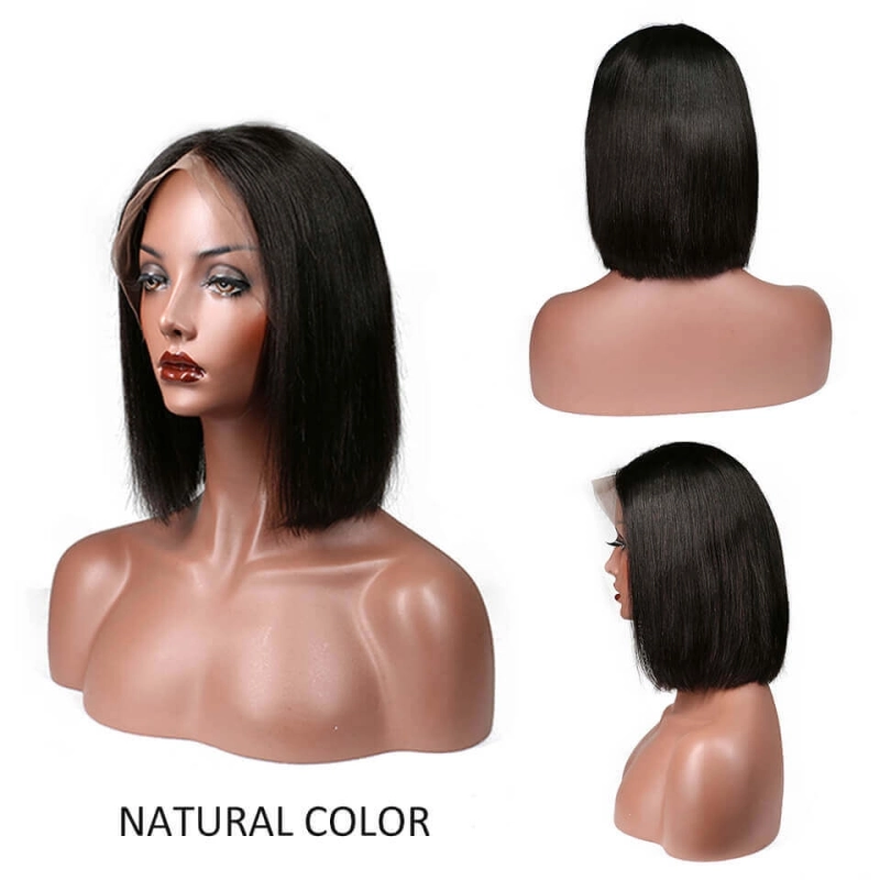 Straight Human Hair Lace Front Wigs Pre Plucked Hair Line With Natural Baby Hair Large Stock Fast Shipping