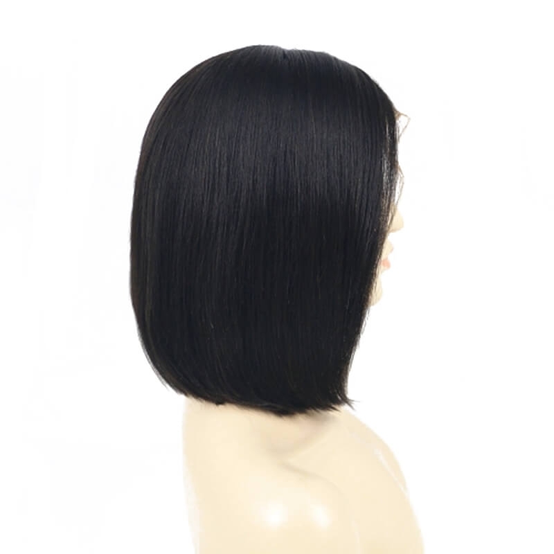 Human Short Hair 13x6 Lace Frontal Wigs Natural Color Human Hair For Women With 130% Density Natural Hairline