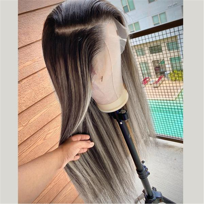 Human Hair Piano Ombre Color Highlight Lace Front Wig