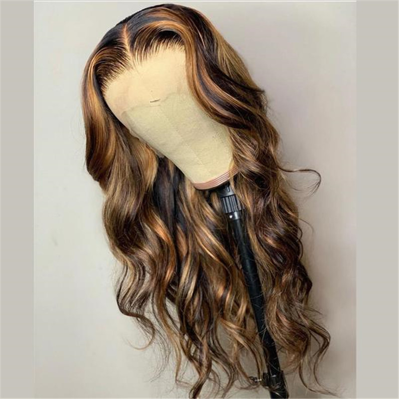 Virgin Human Hair Lace Front Blond Ombre Color Wig