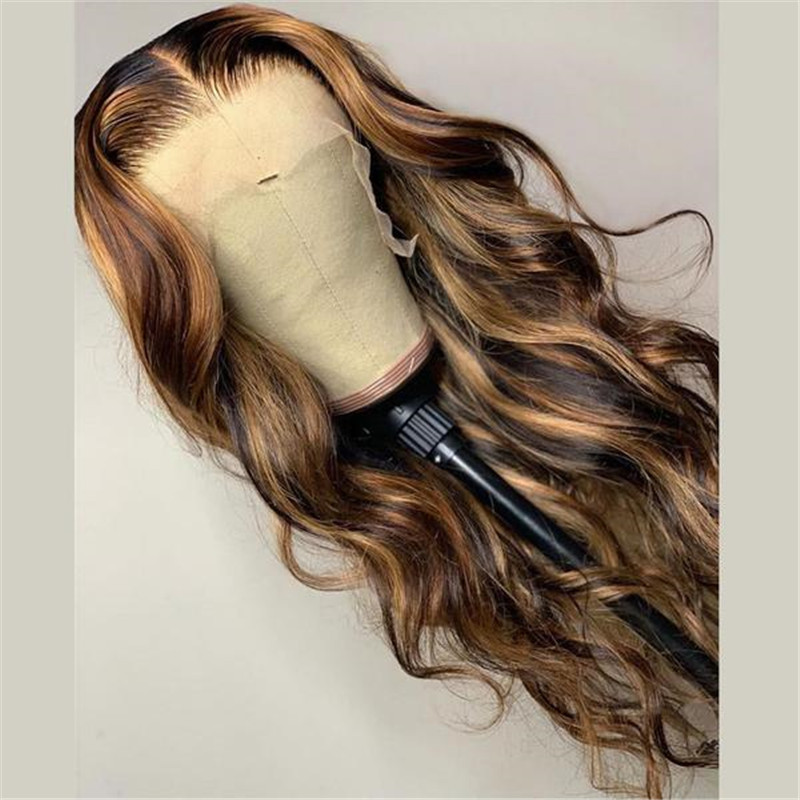 Virgin Human Hair Lace Front Blond Ombre Color Wig