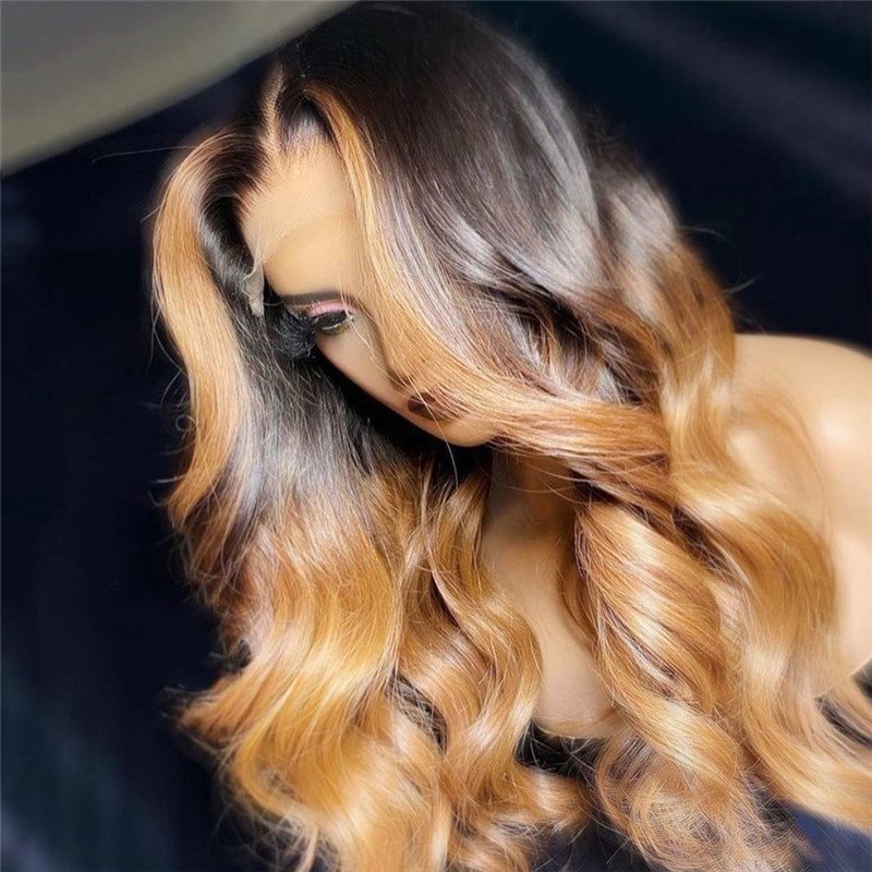 1B 27 Honey Blonde Lace Front Wigs For Women Body Wave Brazilian Remy Hair Highlight Wig Ombre Human Hair Wig Pre Plucked 150%
