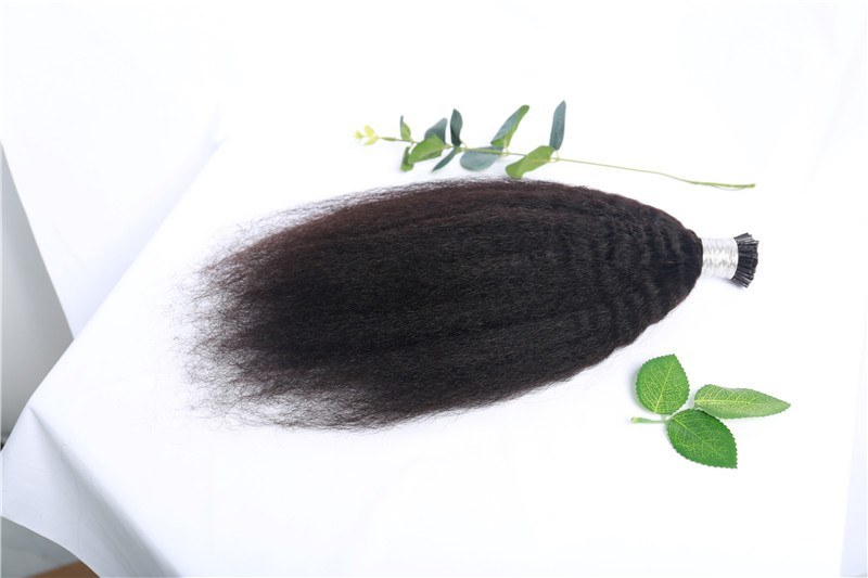 Thick Density I Tip Hair Extensions I Tip  Hair Extension For Kinky Straight Kinky Straight Wholesale Human Hair Extensions
