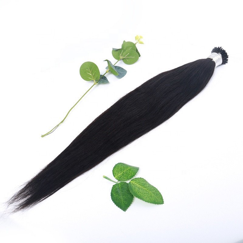 Wholesale India Hair Extensionas Machine Micro Ombre I Tip  Yaki Straight Hair Extensions I Tip