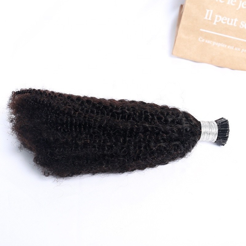 Wholesale Afro Kinky Curly I Tips Kinky Curly I Tip Hair Extensions Human Virgin Brazilian I Tip Hair Extensions