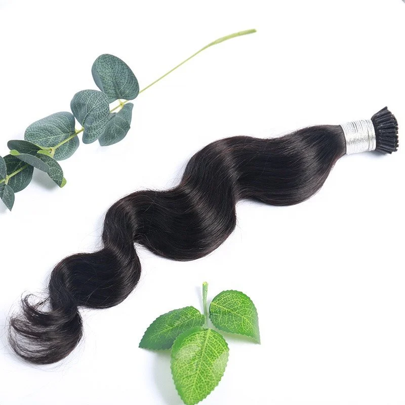 Natural 100%Human  I Tip Hair Wholesale Body Wave 10-30 Inch I Tip Remy Brazilian I Tip Hair Extension