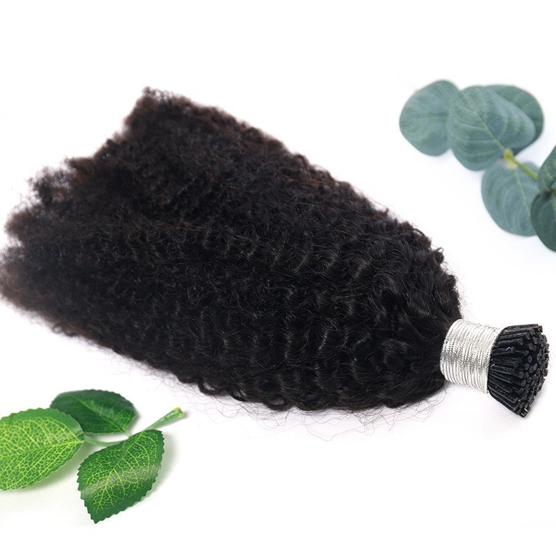 Mongolian Hair I Tip Extensions Afro Kinky Curly 100% Human Virgin Hair 4B 4C Kinky Curly I Tip Hair Extensions