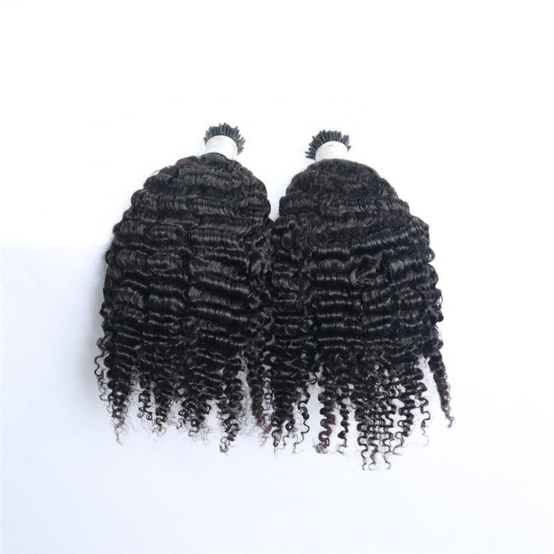 Hot Selling 4A 4B 4C I Tip Hair Extensions Kinky Curly Suppliers Unprocessed  Kinky Curly I Tips