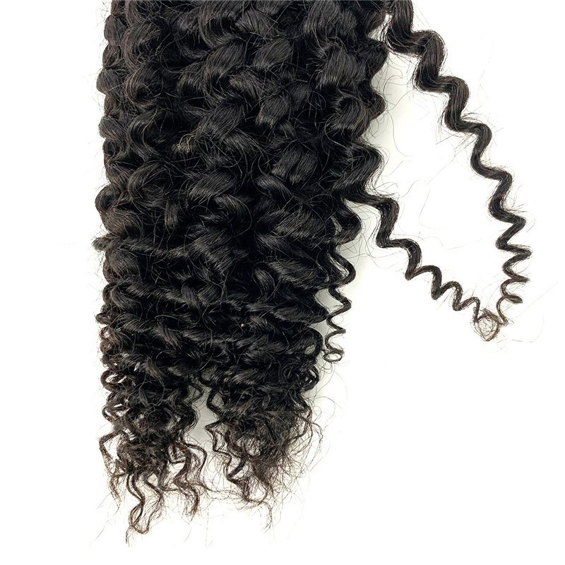 Ponytail Cuticle Aligned I Tip Virgin Human Hair Extensions  Afro Kinky Curly  Hair Extensions I Tip