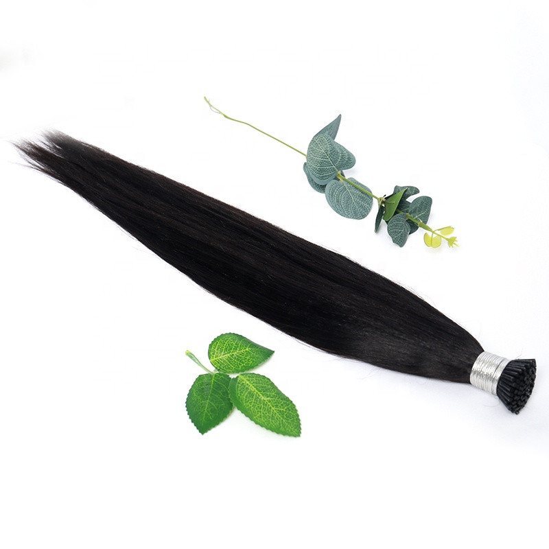 Wholesale India Human Hair With Customized Package Micro Links I Tips Yaki Straight  Hair Extensions