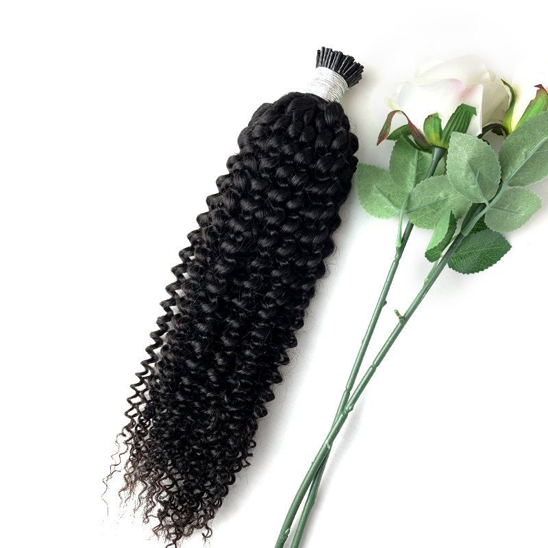 Kinky Curly I Tip Human Hair Extensions Human Kinky Curly I Tip Curly I Tip Extensions