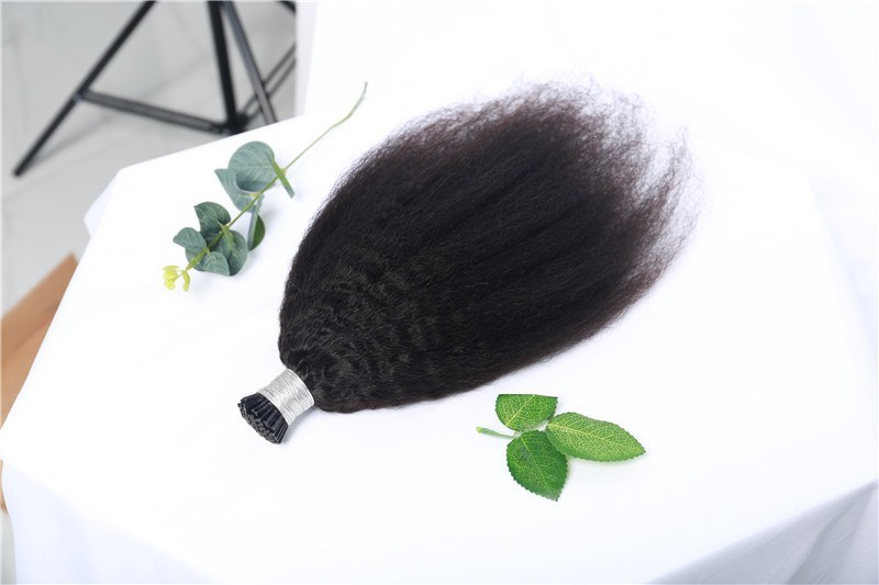 Thick Density I Tip Hair Extensions I Tip  Hair Extension For Kinky Straight Kinky Straight Wholesale Human Hair Extensions