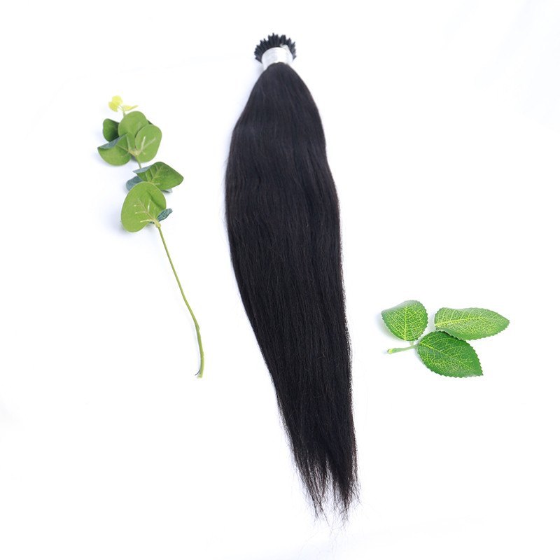 Wholesale India Hair Extensionas Machine Micro Ombre I Tip  Yaki Straight Hair Extensions I Tip