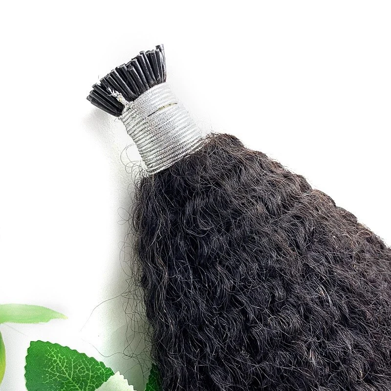 Indian Keratin Virgin Remy I Tip Micro 4B4C Afro Kinky Curly Itip Hair Extensions,I Tip Hair