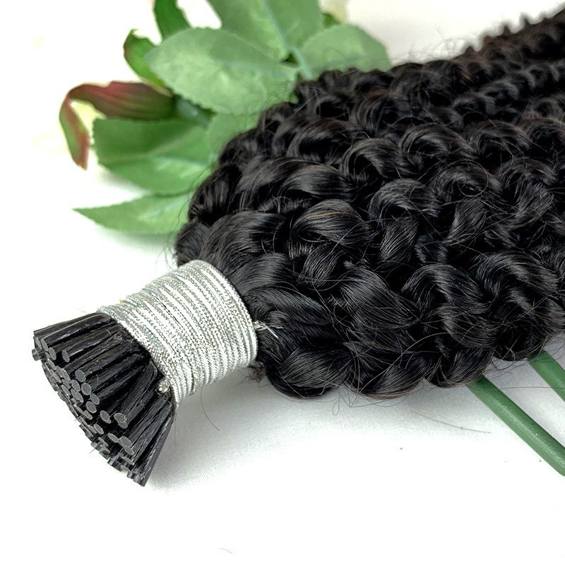 Kinky Curly I Tip Human Hair Extensions Human Kinky Curly I Tip Curly I Tip Extensions