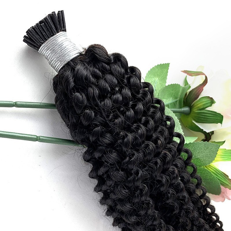 Kinky Curly I Tip Human Hair Extensions Human Kinky Curly I Tip Curly I Tip Extensions