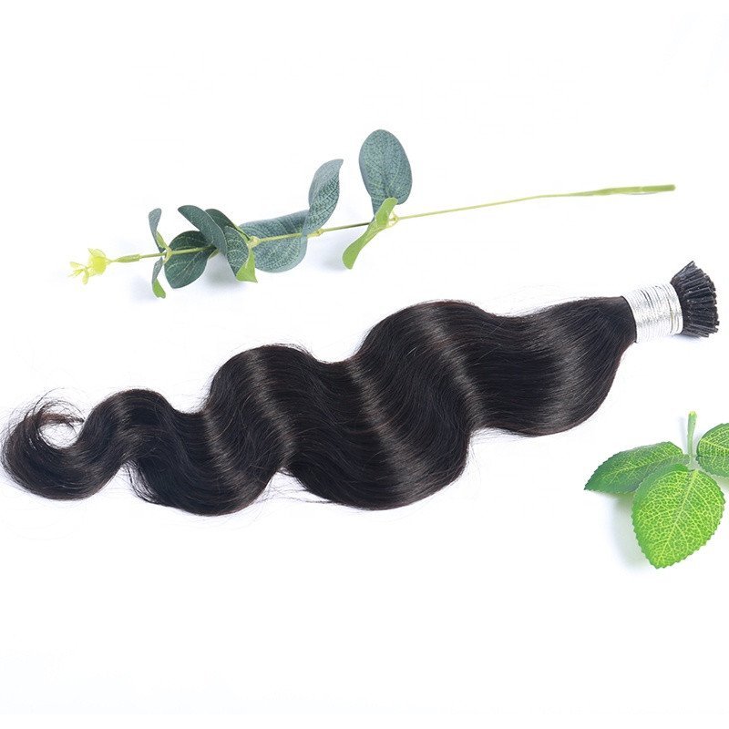 Wholesale Russian Indian Pre Bonded Human Hair 1Gram Raw Double Drawn Remy I Tip Hair Extensions
