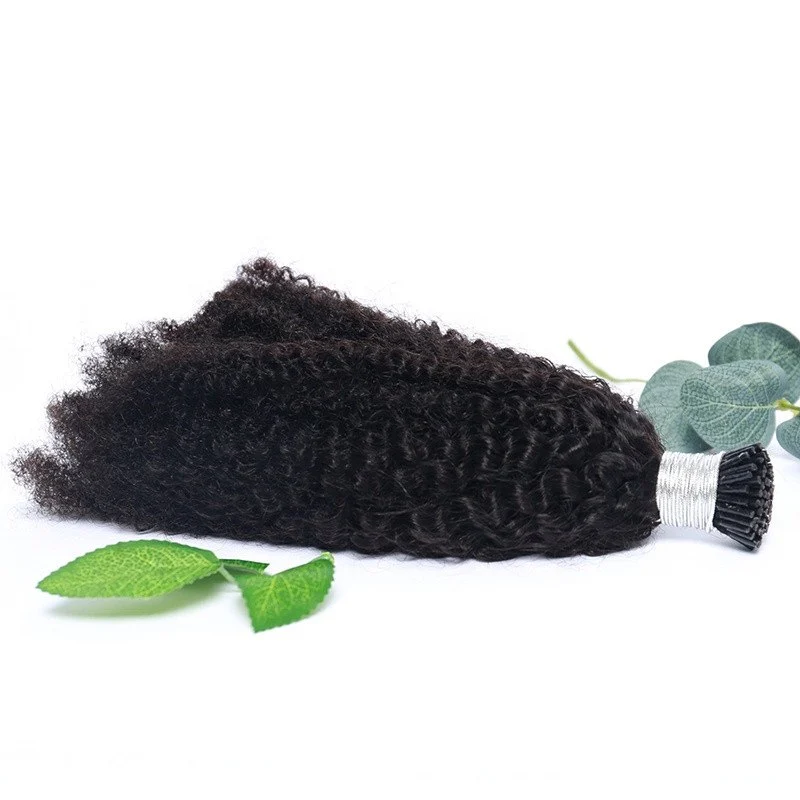 Virgin Itip Hair Extensions Remy I Tip Human Curly Hair Extensions 2 Gram I Tip Hair Extensions Kinky Curly