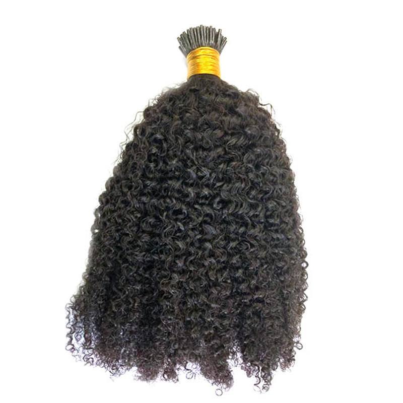 I Tip Kinky Curly Hair Extensions 4A I Tip Kinky Curly Micro Link I Tip Hair Extensions Human Hair