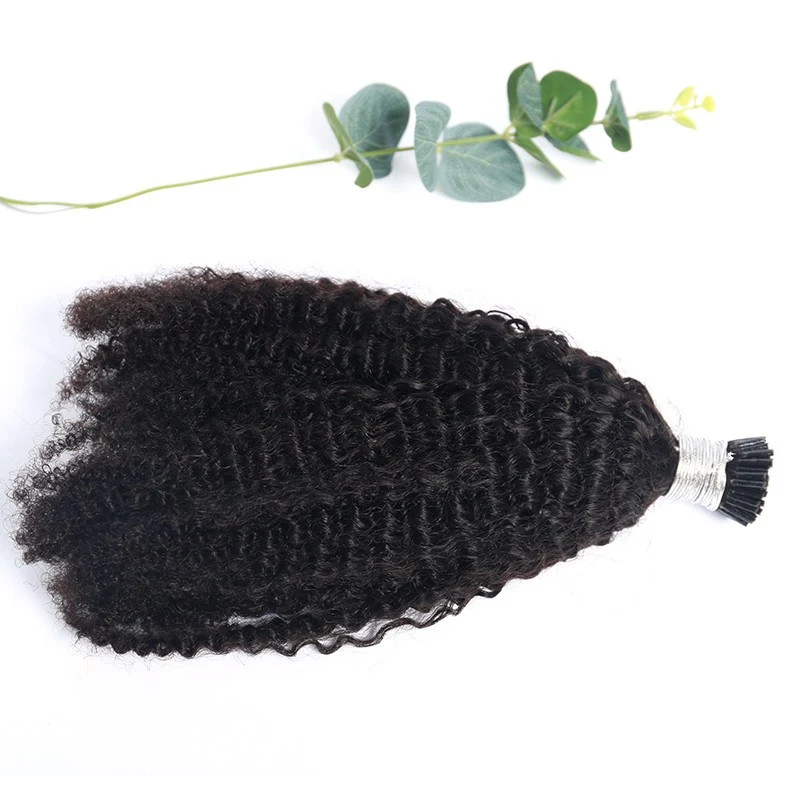 4B 4C I Tip Curly Virgin Remy I Tip Microlinks Kinky Curly Afro Kinky Curly I Tips