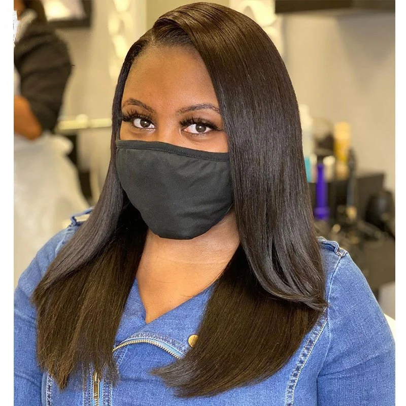 Coarse Yaki Straight I Tip Hair Extensions Textured Straight I Tip Microlinks For Women Brazilian Virgin Hair Pwigs