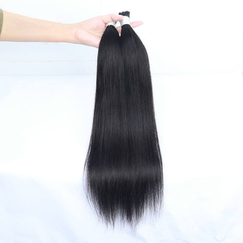 Straight I Tip Microlinks Hair Extension Human Hair Brazilian Virgin Hair Bulk I Tip Hair Extensions For Black Women Pwigs