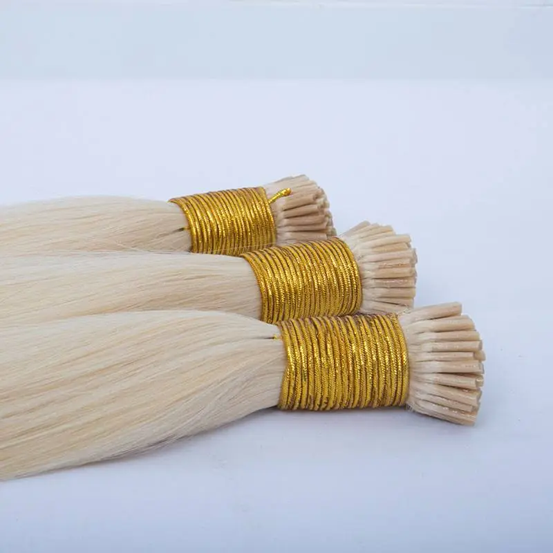 613 Blonde Straight Human Hair I Tip Microlinks Hair Extension Brazilian Virgin Hair Bulk I Tip Hair Extensions Pwigs