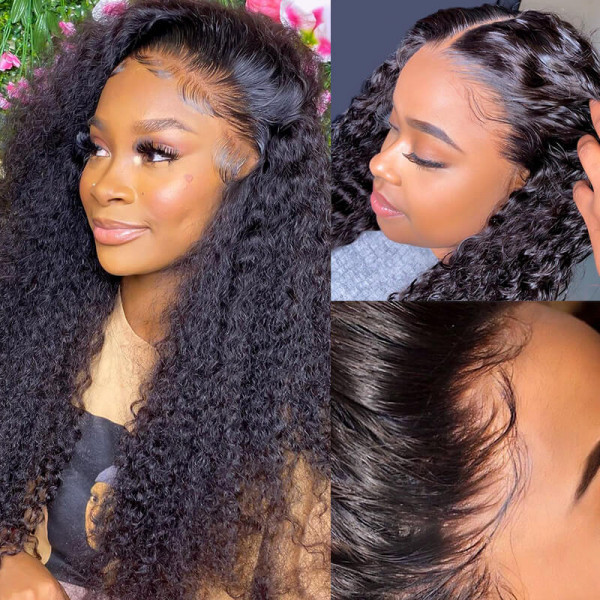 HD Swiss Transparent Lace Wigs Curly Hair 13x4 13x6 Invisible Lace Frontal Wig Human Hair Wigs For Black Women Transparent Lace Wigs