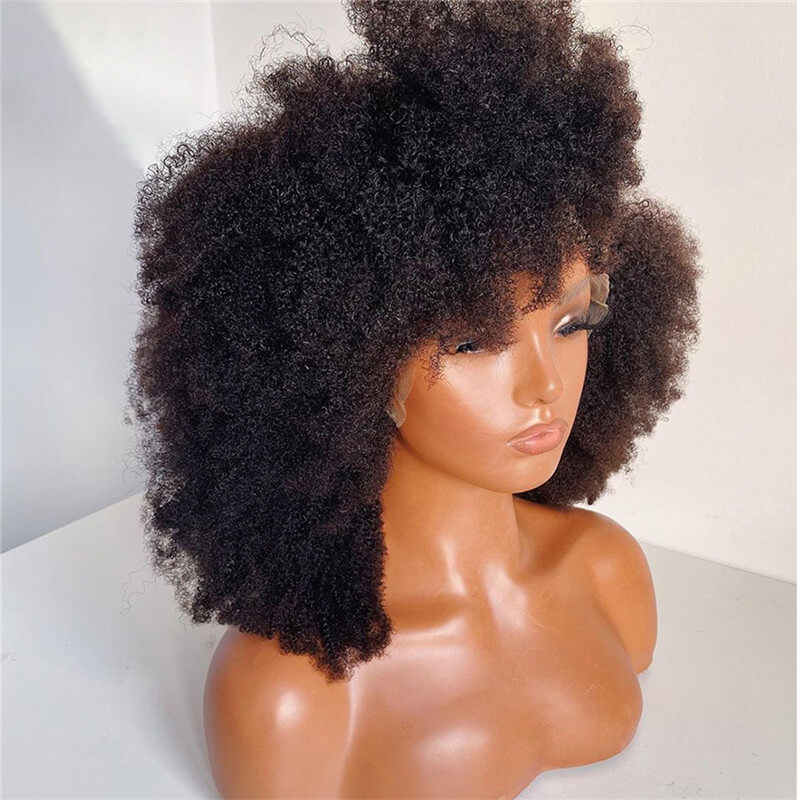 4B 4C Afro Kinky Curly Wig HD Swiss Transparent Lace Front Wig Deep Part 13x6 Lace Front Wig Human Hair Pre Plucked Remy Brazilian Lace Frontal Wigs