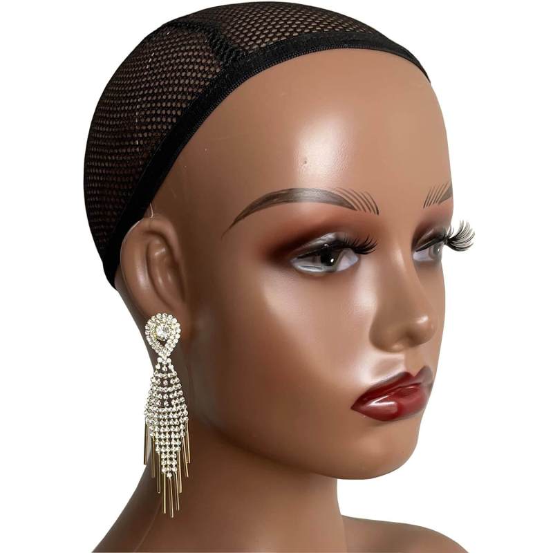 PWig Mannequin Heads 3Colors  Bust Female Realistic Manikin Head with Face and Shoulders for Wigs Beauty Accessories Displaying