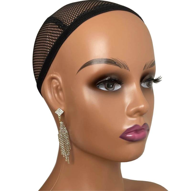 PWig Mannequin Heads 3Colors  Bust Female Realistic Manikin Head with Face and Shoulders for Wigs Beauty Accessories Displaying