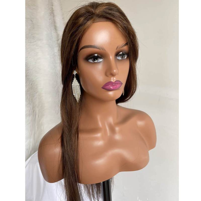 PWig Mannequin Heads 3Colors  Bust Female Realistic Manikin Head with Face and Shoulders for Wigs Beauty Accessories Displaying