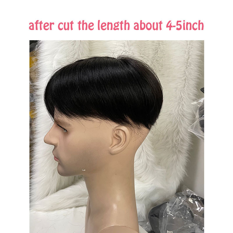 Men Toupee Silk Base Wigs For Men Short Hair PU Silk Base Toupee Human Hair Toupee For Men Hair pieces Transparent skin Hair Replacement Natural Hair