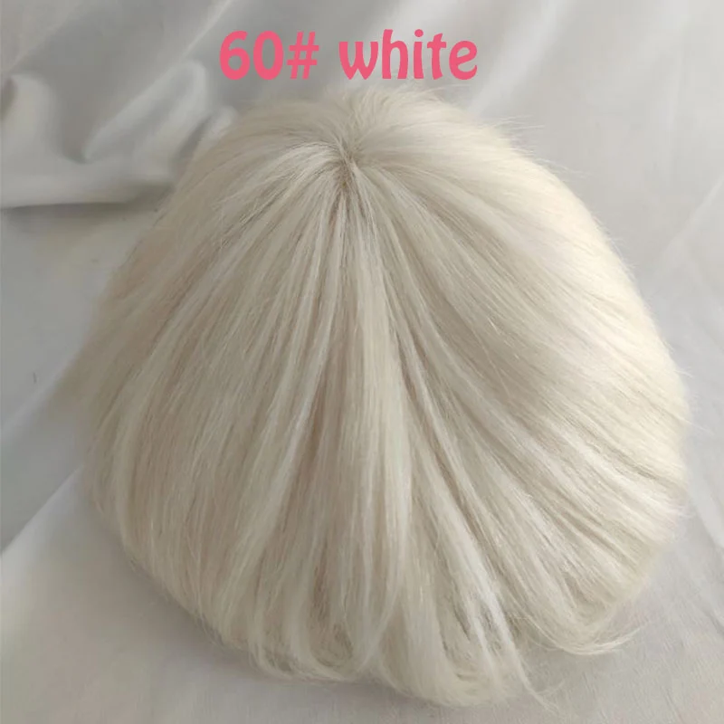 613# New Hairpiece Q6 Toupee For Men Swiss Lace & PU Base Human Hair Replacement System Unit Toupee Wig For Men Wigs 8x10 Toupee