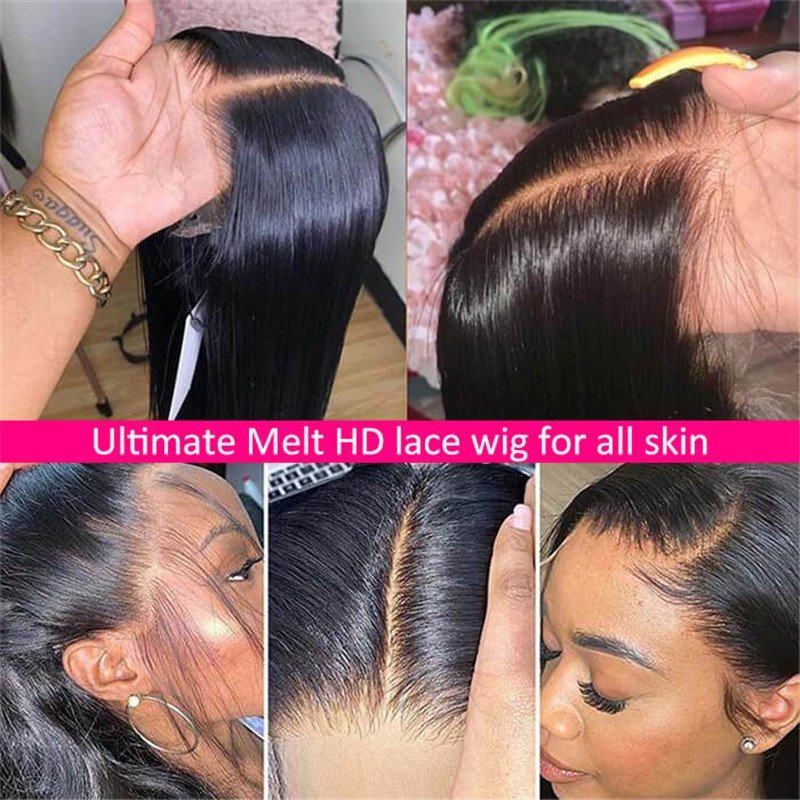 Skin Melt Hd Lace Wigs 13X4 Lace Front Wigs Straight Human Hair Wigs Beauty Supply 30 Inch
