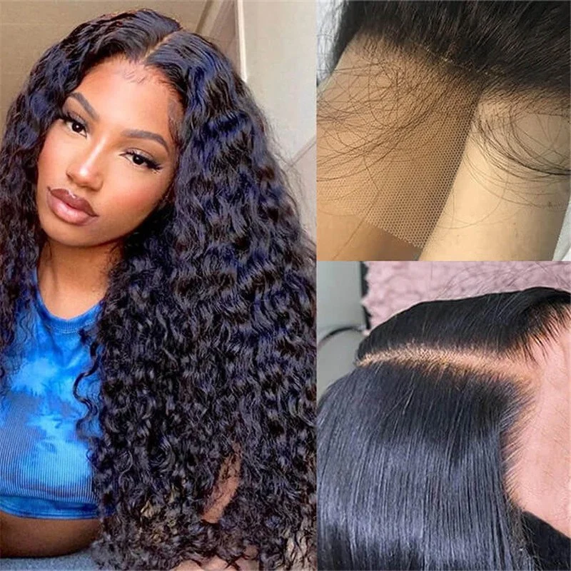 Hd Lace Wigs Realistic 13*4 Lace Front Wigs Human Hair Deep Wave 5*5/4*4 Transparent Lace Closure Wigs