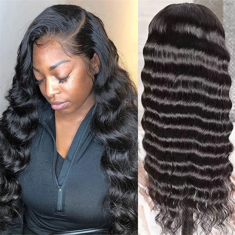 Loose Deep Wave 13*6 Hd Transparent Skin Melt Empire Glueless Compact Frontal Lace Wig Affordable Lace Front Wig Human Hair Wigs