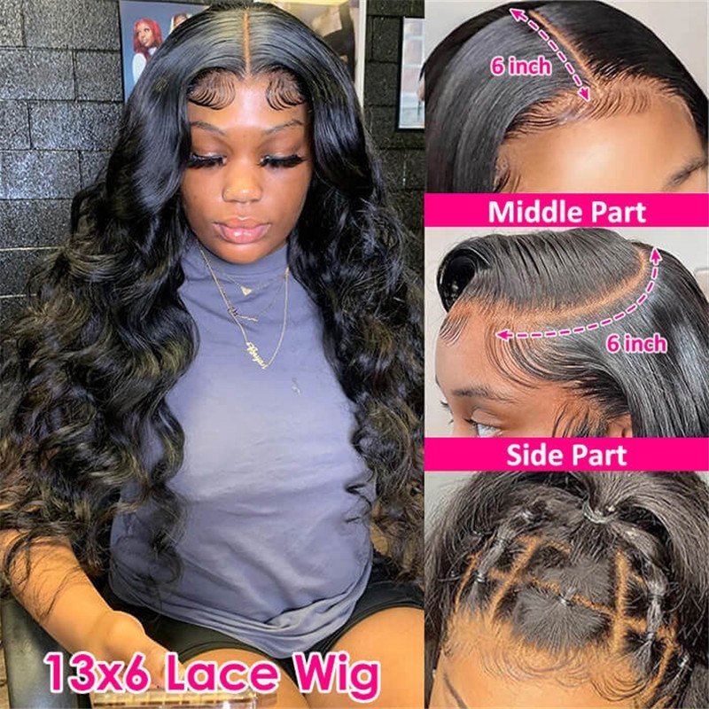 Body Wave Hd Invisible 13*6 Lace Front Human Hair Wigs Pre Plucked Brazilian Virgin Hair