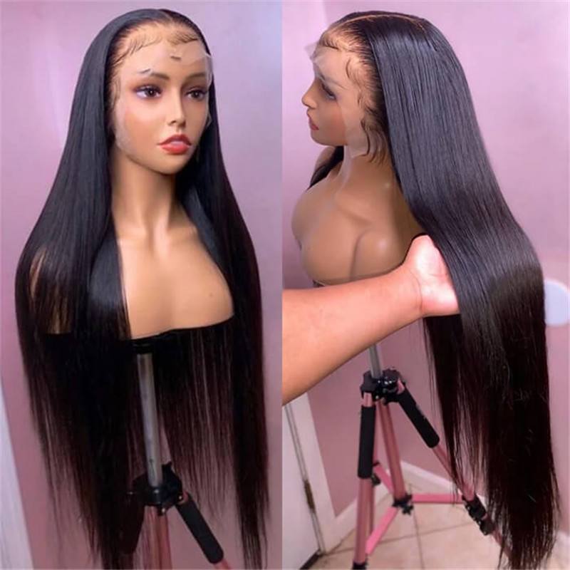 Skin Melt Hd Lace Wigs 13X4 Lace Front Wigs Straight Human Hair Wigs Beauty Supply 30 Inch