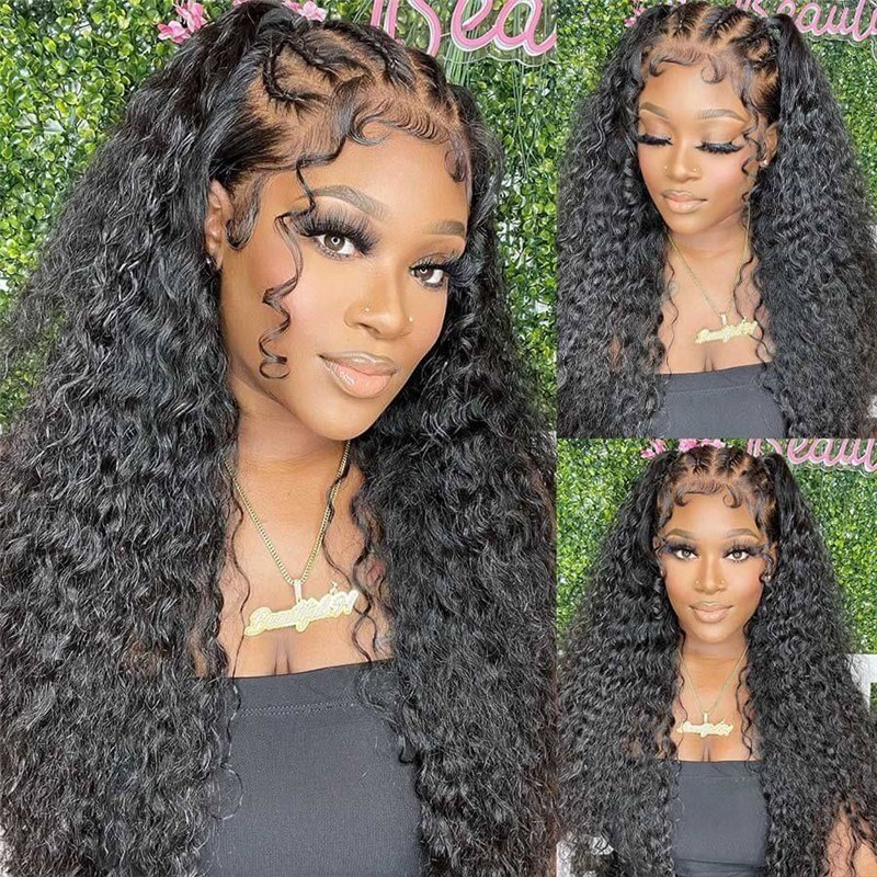 Hd Swiss Lace 13*4 Human Hair Lace Front Wigs Pre Plucked 5*5/4*4 Invisible Lace Curly Wigs